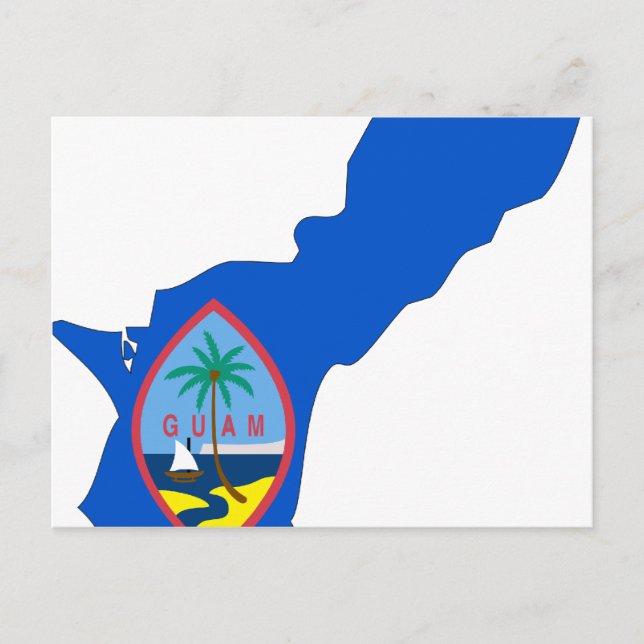 Postale Carte de drapeau de Guam (Devant)