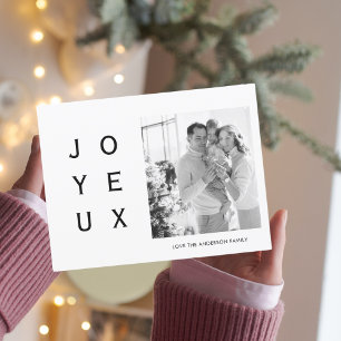 Postale Carte de famille de photos de Noël Joyeuses fête