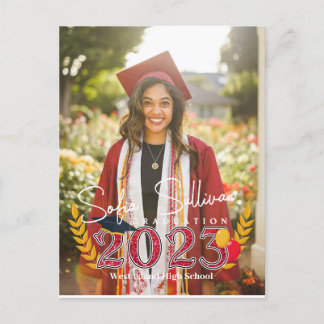 Postale Carte de félicitations de fin d'études secondaires