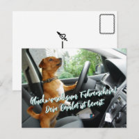 Carte de félicitations pour le permis de conduire