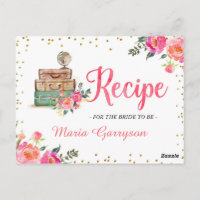 Carte de Fête des mariées à thème Voyage Recette