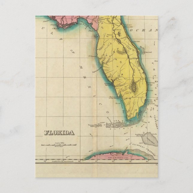 Postale Carte De Floride (Devant)