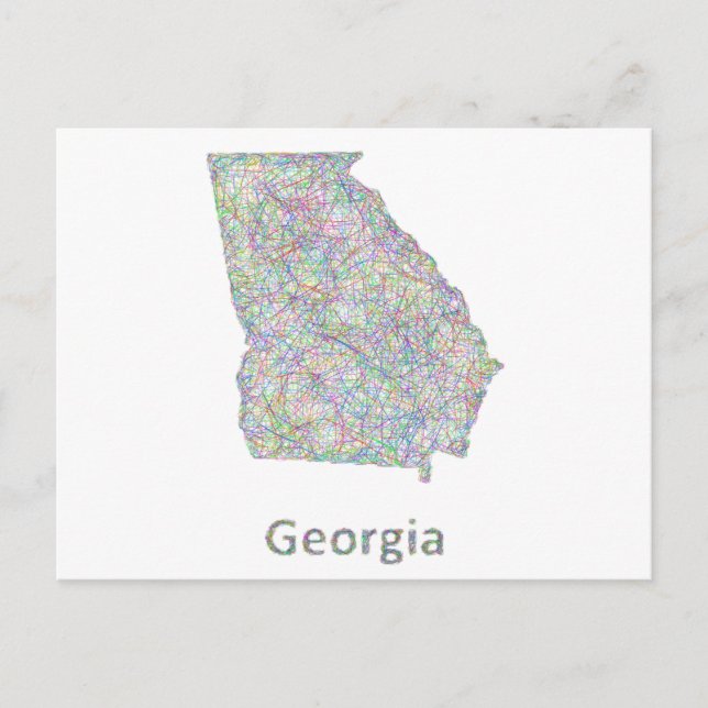 Postale Carte de Géorgie (Devant)