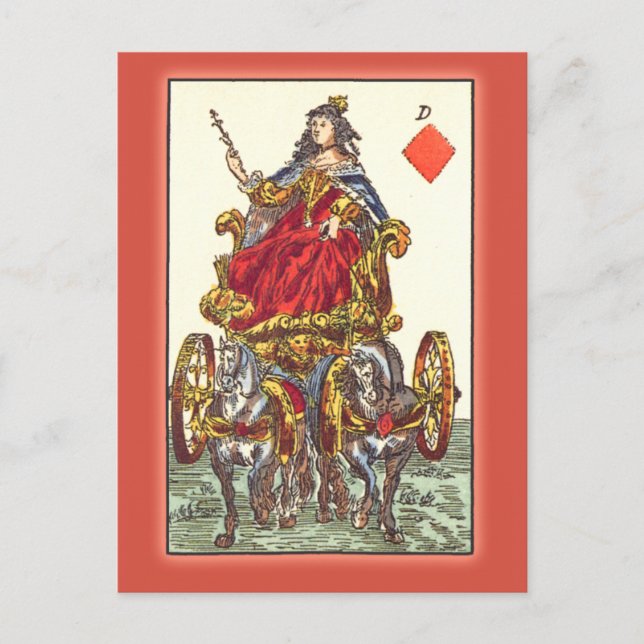 Postale Carte de jeu antique du XVIIe siècle (Devant)