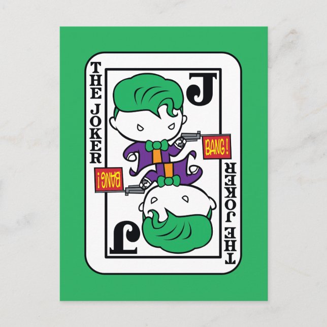Postale Carte de jeu Chibi Joker (Devant)