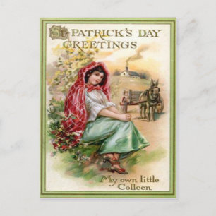 Postale Carte de jour vintage Colleen St Patrick