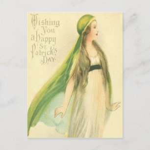 Postale Carte de jour vintage Maiden St Patrick