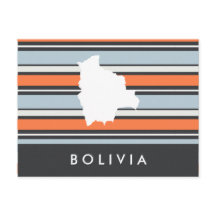 Carte de la Bolivie : Rayures modernes