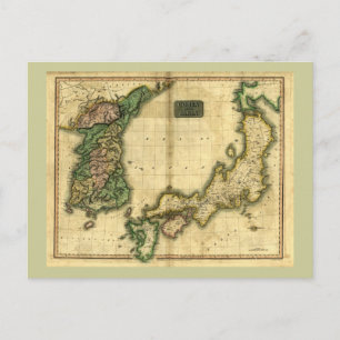 Postale Carte de la Corée et du Japon 1815