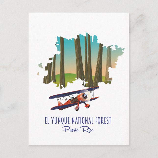 Postale Carte de la forêt nationale d'El yunque Porto Rico (Devant)