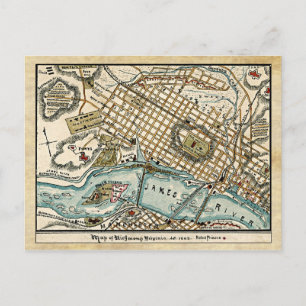 Postale Carte de la guerre civile de Richmond, Virginie en
