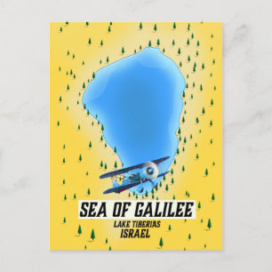 Postale Carte de la mer de Galilée Israël