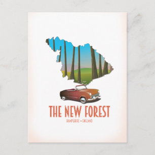 Postale Carte de la nouvelle forêt Hampshire Angleterre