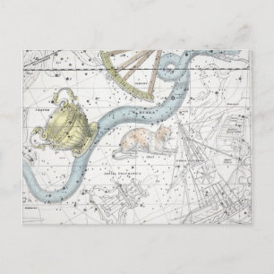 Postale Carte de la plaque de constellations XXVI