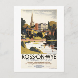 Postale Carte de la rivière Town British Railways