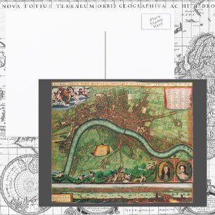 Postale Carte de la rue antique de Londres par Johannes de