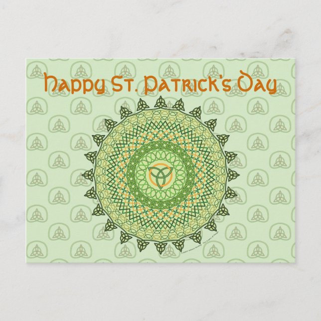 Postale Carte de la Saint-Patrick celtique (Devant)