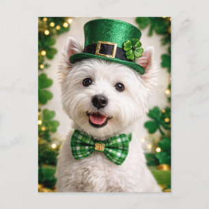 Postale Carte de la Saint-Patrick pour West Highland White