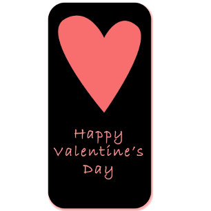 Postale Carte de la Saint-Valentin Cœur Rose