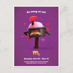 Postale Carte de la Saint-Valentin pour Scorpion
