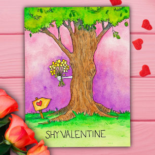 Postale Carte de la Saint-Valentin timide par Nicole Janes