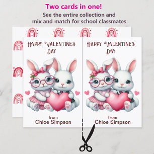 Postale Carte de la salle de classe Valentine pour enfants