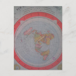 Postale Carte de la Terre plate