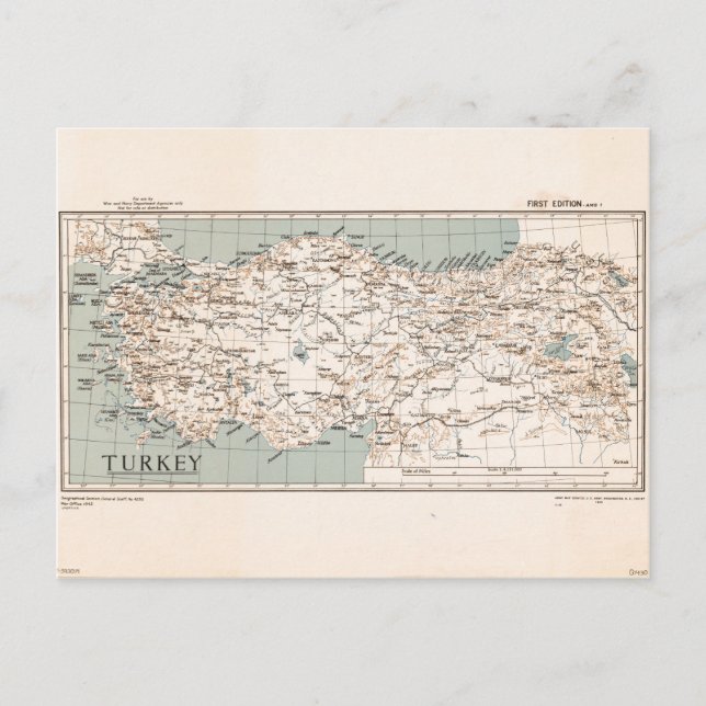 Postale Carte de la Turquie (1943) (Devant)