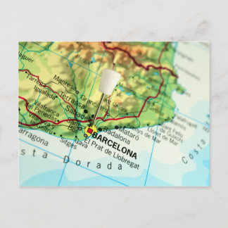 Postale Carte de la ville de Barcelone