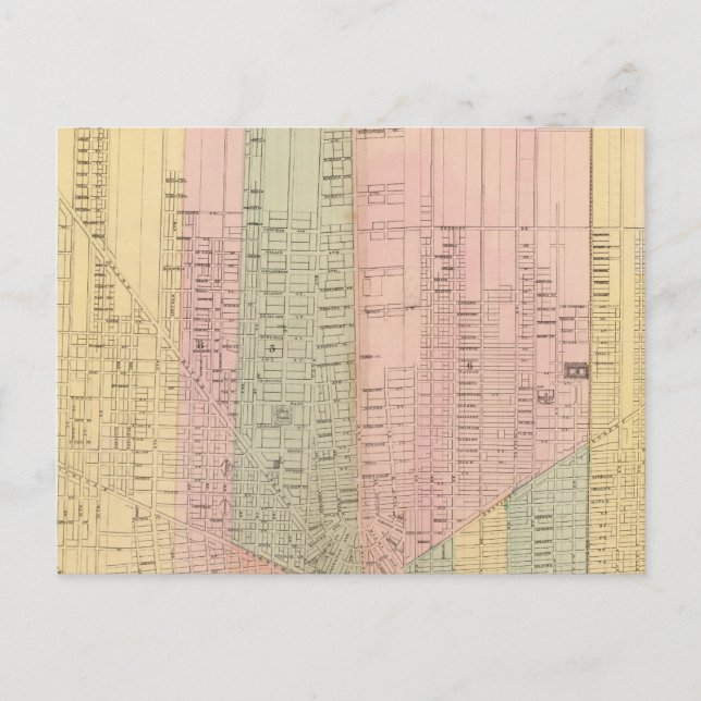 Postale Carte de la ville de Detroit (Devant)