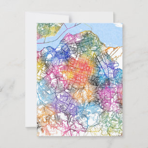 Postale Carte de la ville de Kinshasa RD Congo