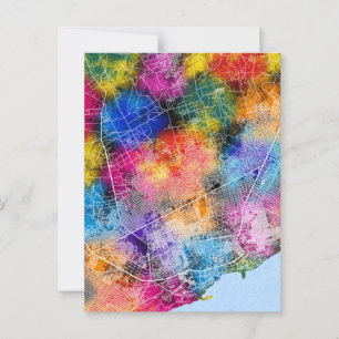 Postale Carte de la ville de Mogadiscio Somalie