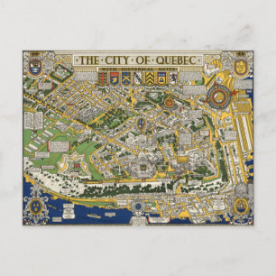 Postale Carte de la ville de Québec