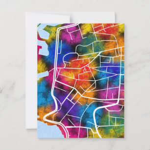 Postale Carte de la ville de Ras Beirut Lebanon