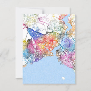 Postale Carte de la ville d'Istanbul Türkiye
