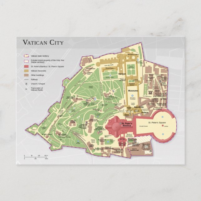 Postale Carte de la ville du Vatican (Devant)