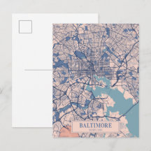 Carte de la ville venteuse de Baltimore Maryland É