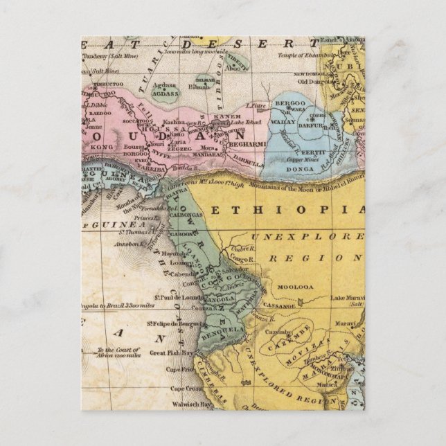 Postale Carte de l'Afrique (Devant)