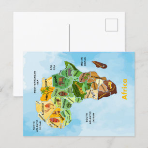 Postale Carte de l'Afrique