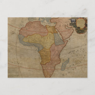 Postale Carte de l'Afrique   1700