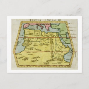 Postale Carte de l'Afrique du Nord, c.1580s (gravure color