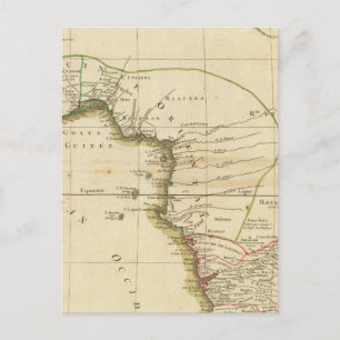 Postale Carte de l'Afrique occidentale
