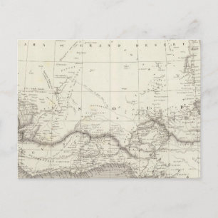 Postale Carte de l'Afrique occidentale