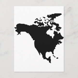 Postale carte de l'amérique du nord