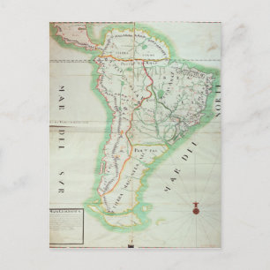 Postale Carte de l'Amérique du Sud, 1777