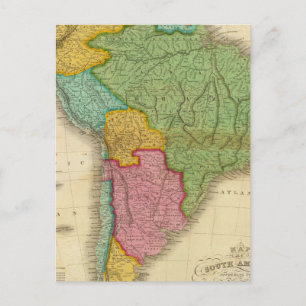 Postale Carte de l'Amérique du Sud 4