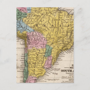 Postale Carte de l'Amérique du Sud 5