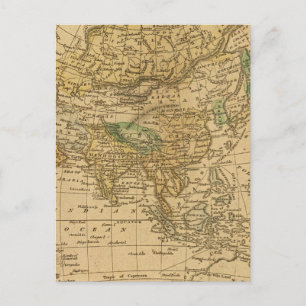 Postale Carte de l'Asie par Worcester