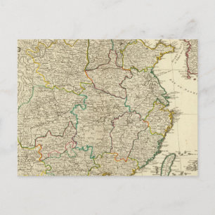 Postale Carte de l'atlas Chine, Corée