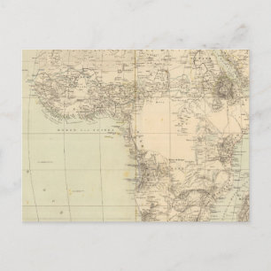 Postale Carte de l'Atlas d'Afrique montrant les colonies
